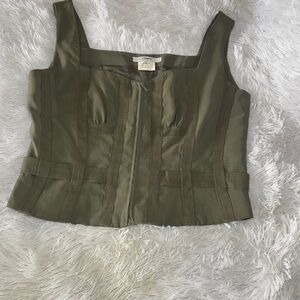 Vertigo Paris Olive Green Crop Top